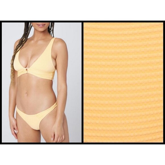 💕L*SPACE💕 Eco Chic Repreve Sol Bikini Bottom ~ Ribbed Golden Hour XL NWT - Picture 7 of 14